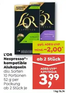 ADEG L'OR Nespresso-kompatible Alukapseln Angebot