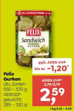 ADEG Felix Sandwich Gurken Angebot