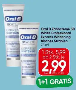 Eurospar Oral-B Zahnpasta 3D White Professional Express Whitening Angebot
