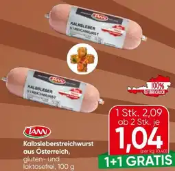 Eurospar Tann Kalbsleberstreichwurst Angebot