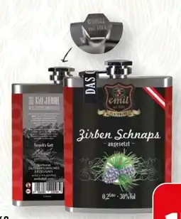 SPAR Gourmet Emil 1868 Flachmann Zirben Schnaps Angebot