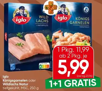 Iglo Königsgarnelen oder Wildlachs Natur
