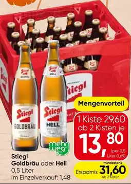 Spar Stiegl Goldbräu oder Hell Angebot