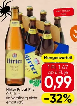 Spar Hirter Privat Pils Angebot