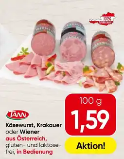 Spar TANN Käsewurst, Krakauer oder Wiener Angebot