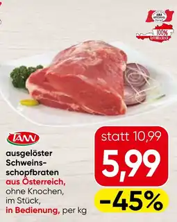 Spar TANW ausgelöster Schweins-schopfbraten Angebot
