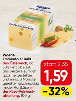 Spar Woerle Emmentaler mild Angebot