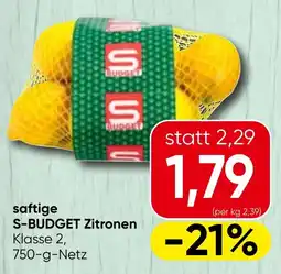 Spar S-BUDGET Zitronen Angebot