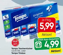Spar Tempo Taschentücher Angebot