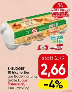 Spar S-Budget 10 frische Eier Angebot