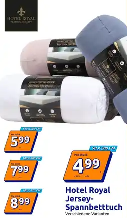 Action Hotel Royal Jersey-Spannbettluch Angebot