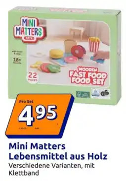 Action Mini Matters Lebensmittel aus Holz Angebot