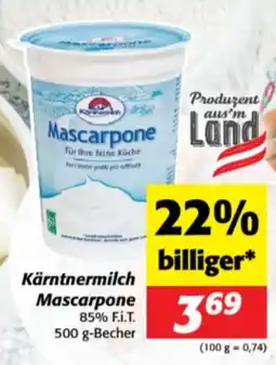 Nah&Frisch Kärntnermilch Mascarpone Angebot