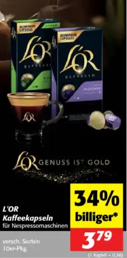 Nah&Frisch L'OR Kaffeekapseln Angebot