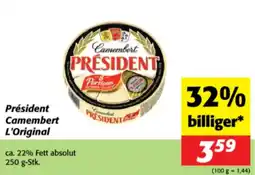 Nah&Frisch Präsident Camembert L'Original Angebot