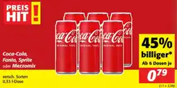 Nah&Frisch Coca-Cola, Fanta, Sprite oder Mezzomix Angebot