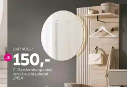 Mömax Garderobenpaneel oder Leuchtspiegel „PISA" Angebot