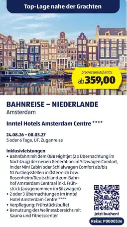 Hofer Reisen BAHNREISE - NIEDERLANDE Amsterdam Angebot