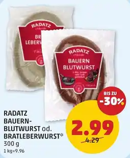 PENNY Radatz Bauern-Blutwurst Angebot