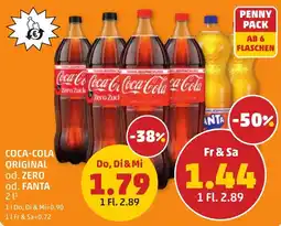 PENNY Coca-Cola Original od. Zero od. Fanta Angebot
