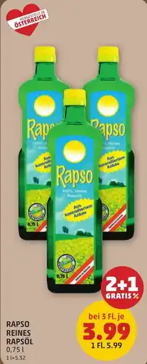 PENNY Rapso reines Rapsöl Angebot