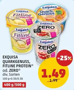 PENNY Exquisa Quarkgenuss, Fitline Protein* Angebot