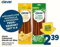 Billa clever Cabanossi Klassik od. Käse Angebot