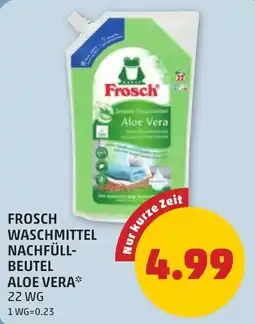 PENNY Frosch Waschmittel Nachfüllbeutel Aloe Vera Angebot