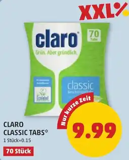 PENNY Claro Classic Tabs Angebot