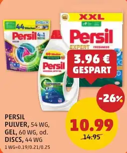 PENNY Persil Pulver, Gel, Discs Angebot