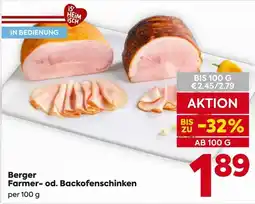 Billa Berger Farmer- od. Backofenschinken Angebot