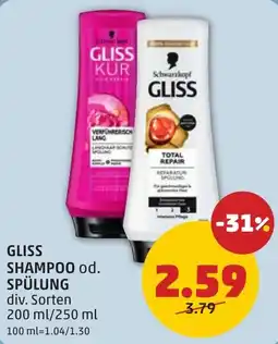 PENNY GLISS SHAMPOO od. SPÜLUNG Angebot