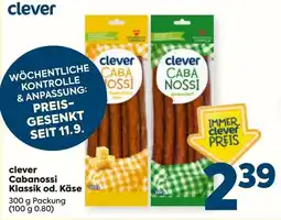 Billa clever Cabanossi Klassik od. Käse Angebot