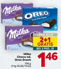Billa Milka Choco od. Oreo Snack Angebot