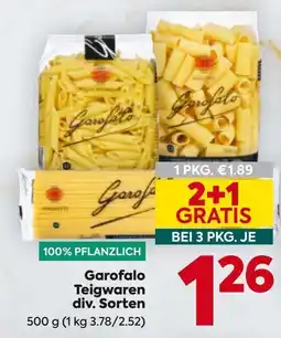 Billa Garofalo Teigwaren Angebot