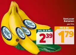 Billa SanLucar Bananen Angebot