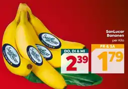 Billa SanLucar Bananen Angebot