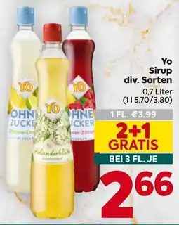 Billa Yo Sirup Angebot