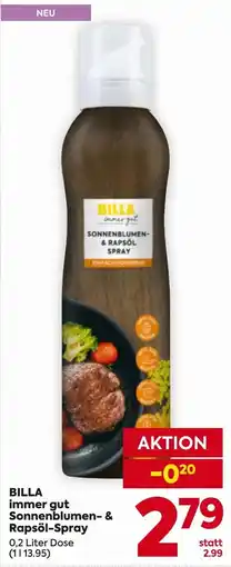 Billa BILLA immer gut Sonnenblumen- & Rapsöl-Spray Angebot