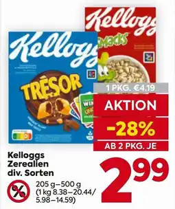 Billa Kelloggs Zerealien Angebot