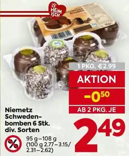 Billa Niemetz Schwedenbomben Angebot