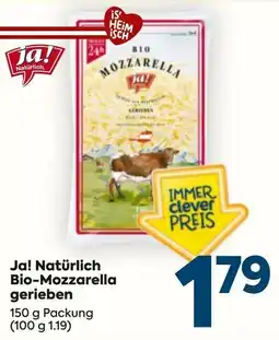 Billa Ja! Natürlich Bio-Mozzarella gerieben Angebot
