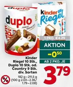 Billa Kinder Riegel Angebot