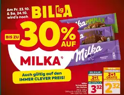Billa Milka Schokolade Angebot
