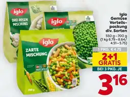 Billa iglo Gemüse Angebot