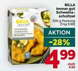 Billa Billa immer gut Schweins schnitzel Angebot