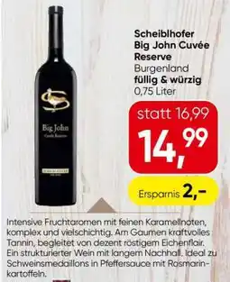 Eurospar Scheiblhofer Big John Cuvée Reserve Angebot