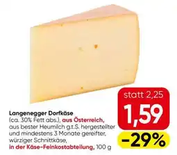 Eurospar Langenegger Dorfkäse Angebot