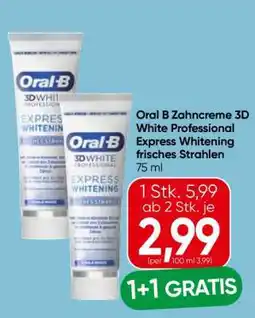 Eurospar Oral B Zahncreme 3D White Professional Express Whitening frisches Strahlen Angebot