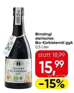Eurospar Birnstingl steirisches Bio-Kürbiskernöl ggA Angebot